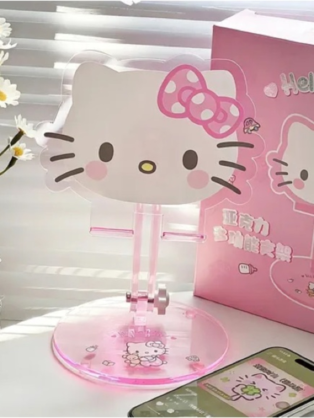 Hello Kitty Pink and White Acrylic Display Stand